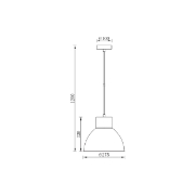 Imagine PENDUL P008R-1H-1xE27 ALB