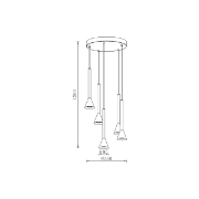 Imagine PENDUL P011R-5H-5xGU10-NEGRU
