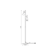 Imagine LAMPADAR P011T-2H-2xGU10-NEGRU