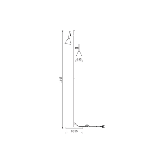 Imagine LAMPADAR P011T-2H-2xGU10-NEGRU