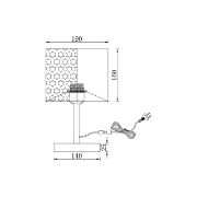 Imagine LAMPA DE MASA F001T-1H-1xE27-BEJ