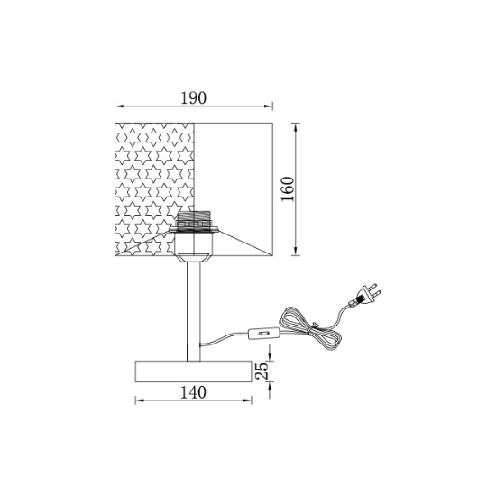 Imagine LAMPA DE MASA F001T-1H-1xE27-BEJ