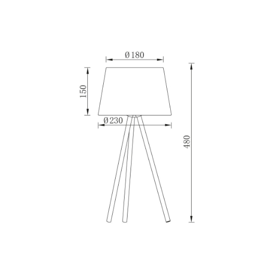 Imagine LAMPADAR MIC F002T-1H-1xE27-ALB