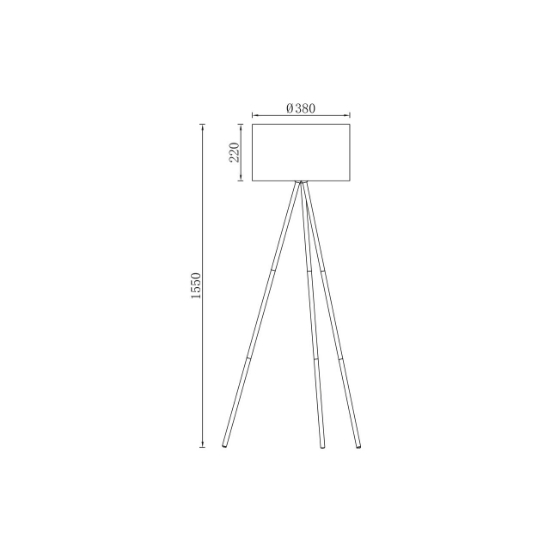 Imagine LAMPADAR MARE F003T-1H-1xE27-NEGRU
