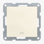 Imagine INTRERUPATOR CU LED CU TERMINAL NEUTRU ON-ON MEC. QC KARRE PLUS 55 BEJ