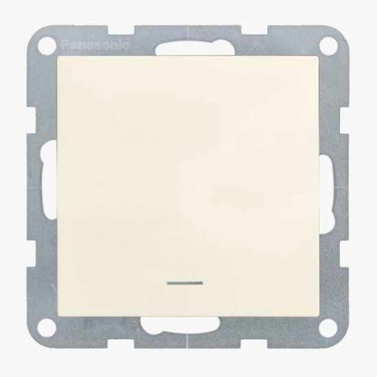 Imagine INTRERUPATOR CU LED CU TERMINAL NEUTRU ON-ON MEC. QC KARRE PLUS 55 BEJ