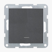 Imagine INTRERUPATOR CU LED CU TERMINAL NEUTRU ON-ON MEC. QC KARRE PLUS 55 FUMURIU