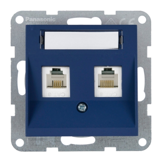 Imagine MECHANISM PRIZA TELEFON 2xCAT3 cu ETICHETA KARRE PLUS 55 SOFT TOUCH OCEAN