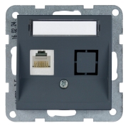 Imagine MECANISM PRIZA CAT6 cu ETICHETA KARRE PLUS 55 SOFT TOUCH NIGHT