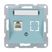 Imagine MECANISM PRIZA CAT6 cu ETICHETA KARRE PLUS 55 SOFT TOUCH TURCOAZ