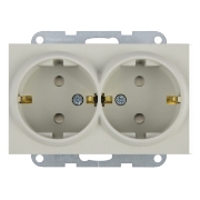 Imagine MECANISM PRIZA SCHUKO DUBLA PROT. COP. KARRE PLUS 55 SOFT TOUCH SANDSTONE