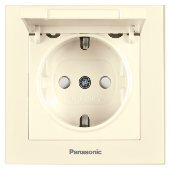 Imagine MECANISM PRIZA SCHUKO cu CAPAC PROT. COP QC KARRE PLUS 55 BEJ