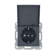Imagine MECANISM PRIZA SCHUKO cu CAPAC PROT. COP QC KARRE PLUS 55 SOFT TOUCH NIGHT