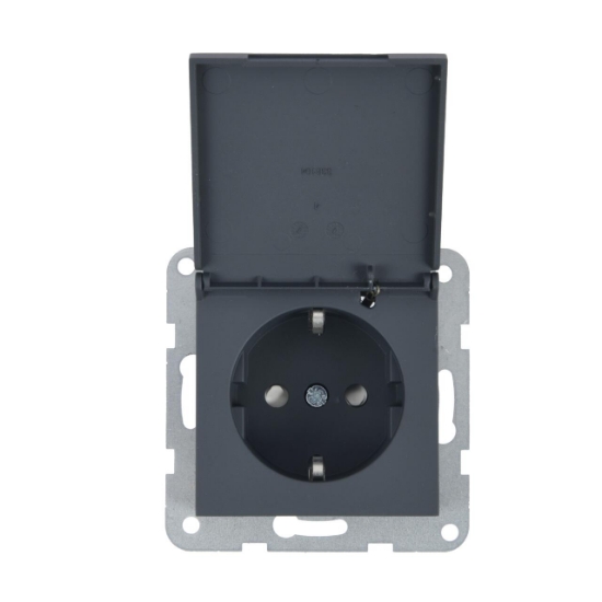 Imagine MECANISM PRIZA SCHUKO cu CAPAC PROT. COP QC KARRE PLUS 55 SOFT TOUCH NIGHT