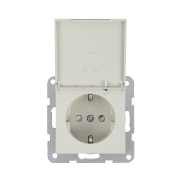 Imagine MECANISM PRIZA SCHUKO cu CAPAC PROT. COP QC KARRE PLUS 55 SOFT TOUCH SANDSTONE