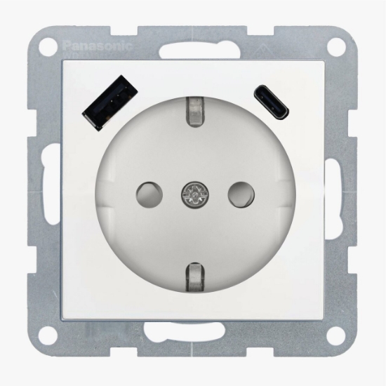 Imagine MECANISM PRIZA SCHUKO PROT. COP + USB TIP (A+C) QC KARRE PLUS 55 ALB