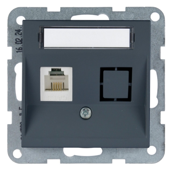 Imagine PRIZA TELEFON CAT3 cu ETICHETA MEC. KARRE PLUS 55 SOFT TOUCH NIGHT