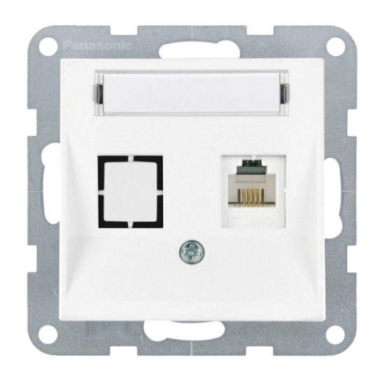 Imagine PRIZA TELEFON CAT3 cu ETICHETA MEC. KARRE PLUS 55 ALB