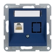 Imagine MECANISM PRIZA CAT6 TELEFON cu ETICHETA KARRE PLUS 55 SOFT TOUCH OCEAN