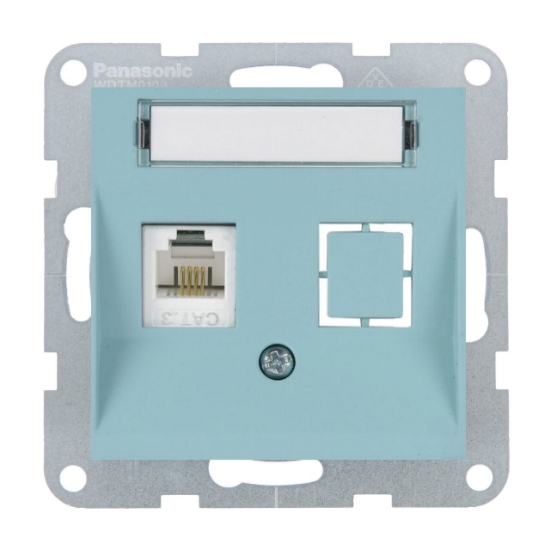 Imagine MECANISM PRIZA CAT6 TELEFON cu ETICHETA KARRE PLUS 55 SOFT TOUCH TURCOAZ