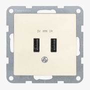 Imagine PRIZA USB 5V-2A MEC. KARRE PLUS 55 BEJ