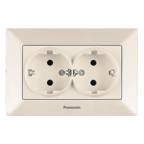 Imagine PRIZA SCHUKO DUBLA ARKEDIA  PANASONIC BEJ