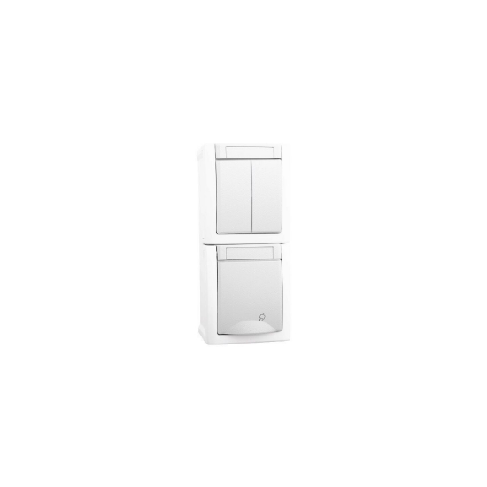 Imagine PRIZA SCHUKO+COMUTATOR IP54 PACIFIC ALB