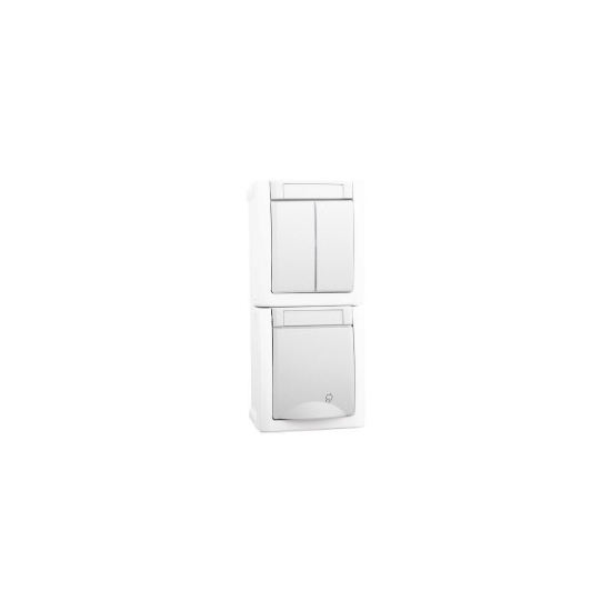 Imagine PRIZA SCHUKO+COMUTATOR IP54 PACIFIC ALB