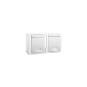 Imagine PRIZA SCHUKO DUBLA IP54 PACIFIC PANASONIC ALB