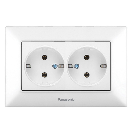 Imagine PRIZA SCHUKO DUBLA 16A  ARKEDIA SLIM ALB PANASONIC