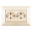 Imagine PRIZA SCHUKO DUBLA 16A  ARKEDIA SLIM BEJ PANASONIC