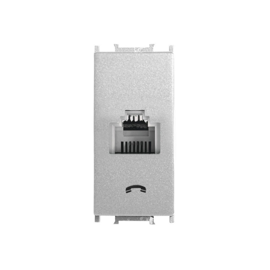 Imagine PRIZA TELEFON MODULAR ALB METALIC 1M