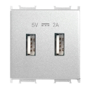 Imagine PRIZA USB 5V-2A  MODULAR ALB METALIC 2M PANASONIC