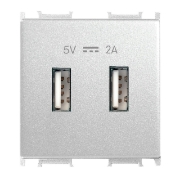 Imagine PRIZA USB 5V-2A  MODULAR ALB METALIC 2M PANASONIC