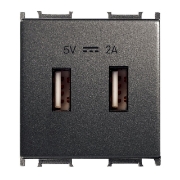 Imagine PRIZA USB 5V-2A  MODULAR NEGRU 2M PANASONIC
