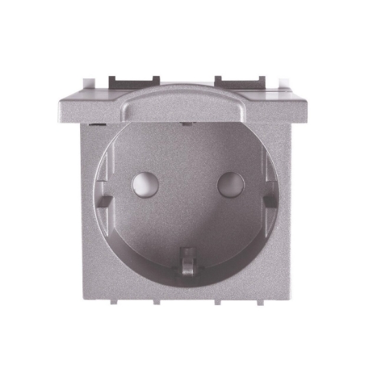 Imagine PRIZA SCHUKO CU CAPAC MODULAR ANTRACIT 2M