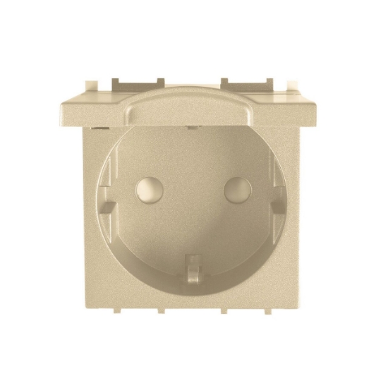 Imagine PRIZA SCHUKO CU CAPAC MODULAR AURIU INCHIS 2M
