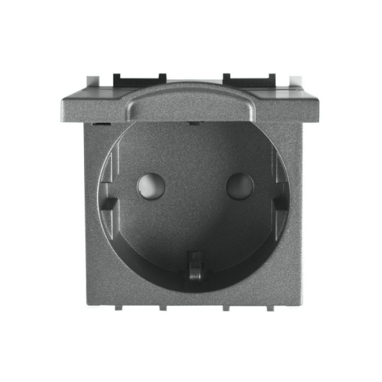 Imagine PRIZA SCHUKO CU CAPAC MODULAR NEGRU 2M PANASONIC