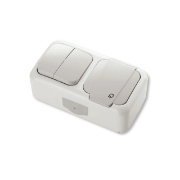 Imagine PRIZA SCHUKO + COMUTATOR IP54 GRI PALMIYE VIKO