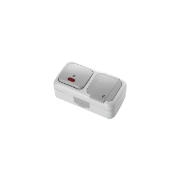 Imagine PRIZA SCHUKO+ INTRERUPATOR SCARA LED IP54 GRI PALMIYE VIKO