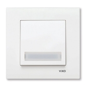 Imagine BUTON SONERIE LED+ETICHETA VIKO KARRE ALB