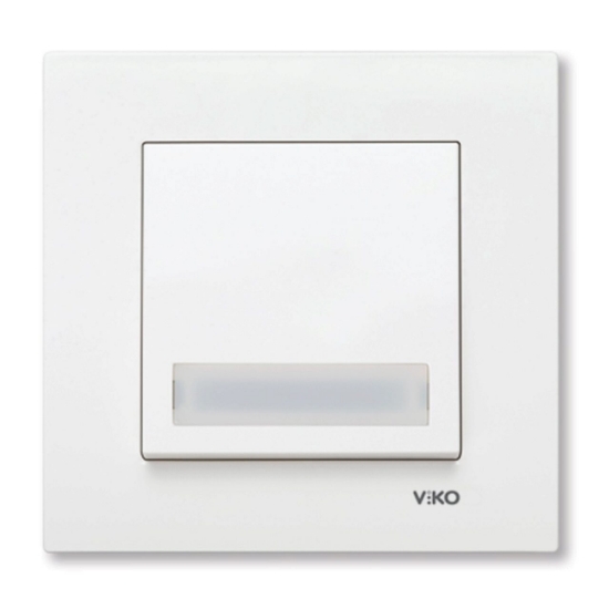 Imagine BUTON SONERIE LED+ETICHETA VIKO KARRE ALB