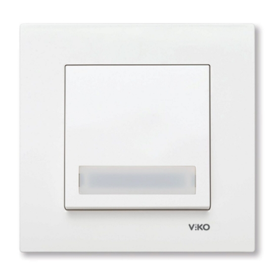 Imagine BUTON SONERIE LED+ETICHETA VIKO KARRE ALB