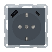 Imagine PRIZA SCHUKO PROT. COP + USB TIP (A+C) MEC. QC KARRE PLUS 55 NIGHT