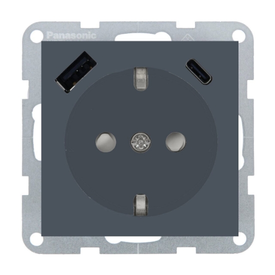 Imagine PRIZA SCHUKO PROT. COP + USB TIP (A+C) MEC. QC KARRE PLUS 55 NIGHT