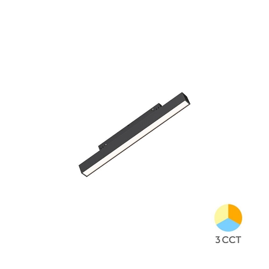 Imagine CORP LINEER LED PT SINA MAGN. 10W 950lm 3in1 NEGRU