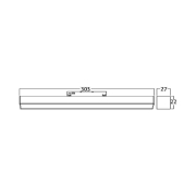 Imagine CORP LINEER LED PT SINA MAGN. 10W 950lm 3in1 NEGRU