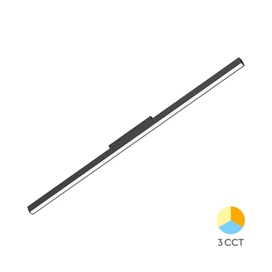 Imagine CORP LINEER LED PT SINA MAGN. 36W 3060LM 3in1 NEGRU