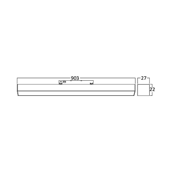 Imagine CORP LINEER LED PT SINA MAGN. 36W 3060LM 3in1 NEGRU