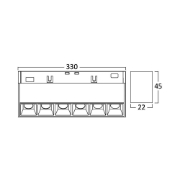 Imagine CORP LED PT SINA MAGNET 18W 1580lm 24gr. 3in1 NEGRU